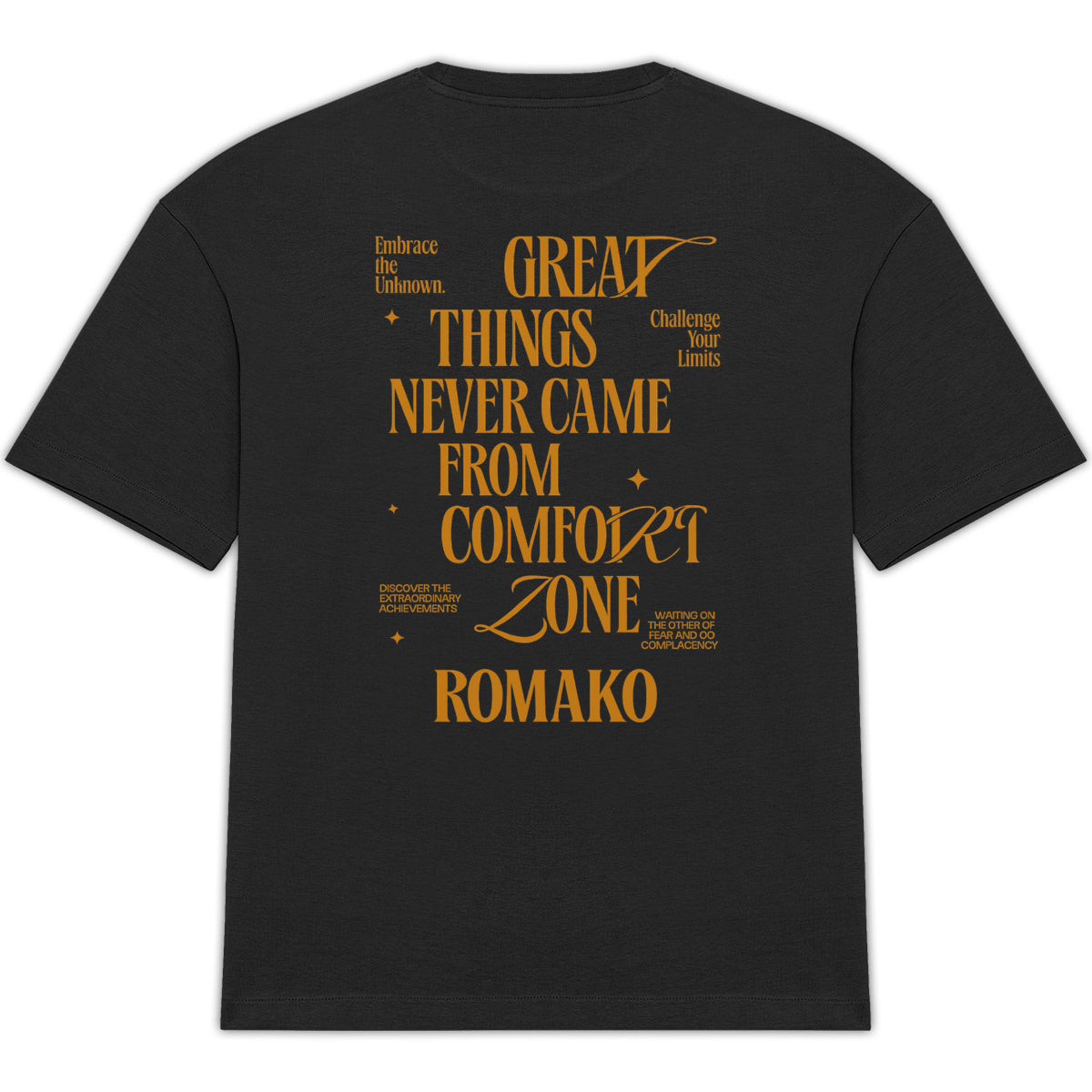 ROMAKO — Camiseta Oversize “Comfort Zone” - espalda_0