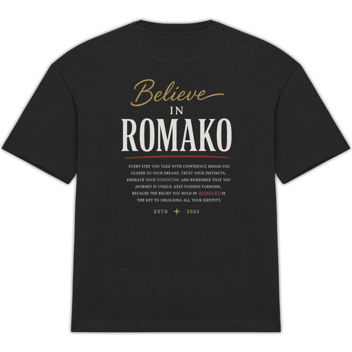 ROMAKO — Camiseta “Believe” - espalda_2
