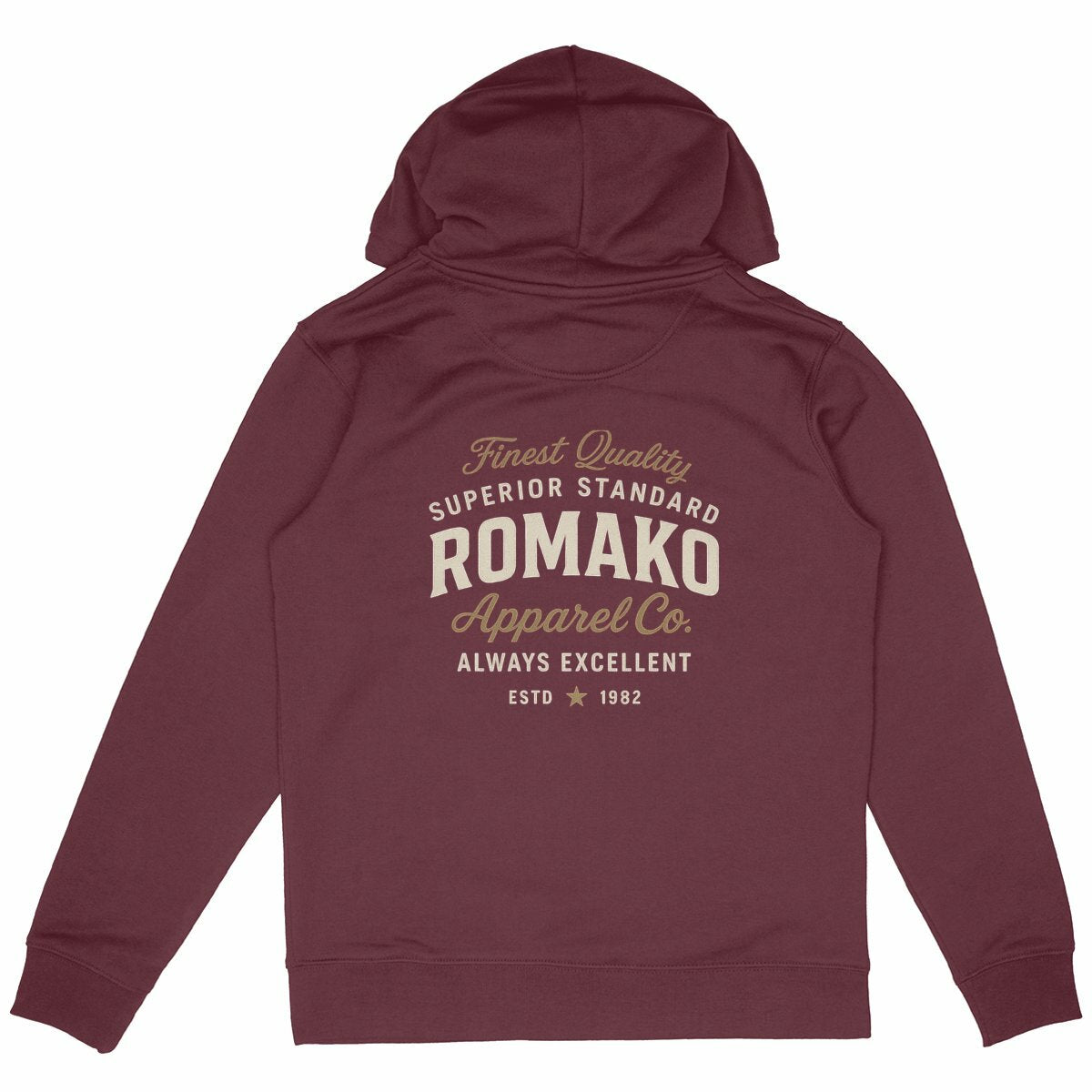 ROMAKO — Sudadera “Superior Standard” - espalda_burdeos