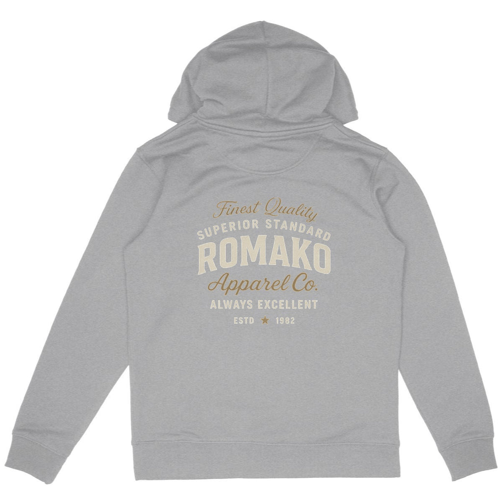 ROMAKO — Sudadera “Superior Standard” - espalda_heidekrautgrau