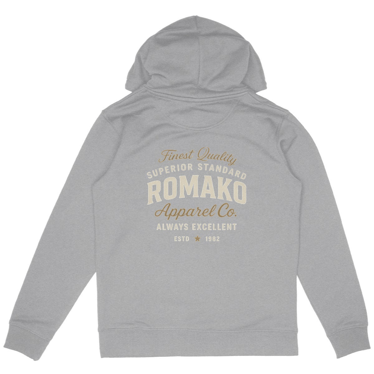 ROMAKO — Sudadera “Superior Standard” - espalda_heidekrautgrau