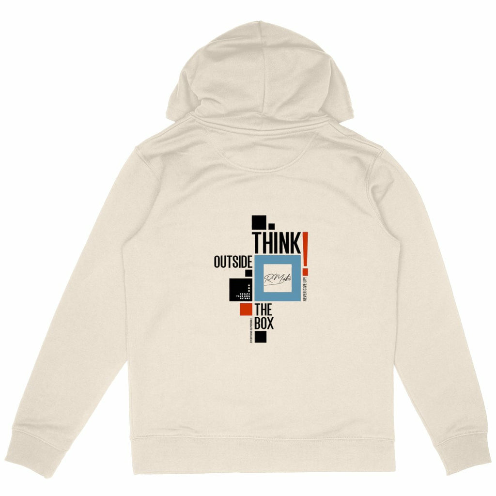 ROMAKO — Sudadera “Think Outside the Box” - espalda_marfil
