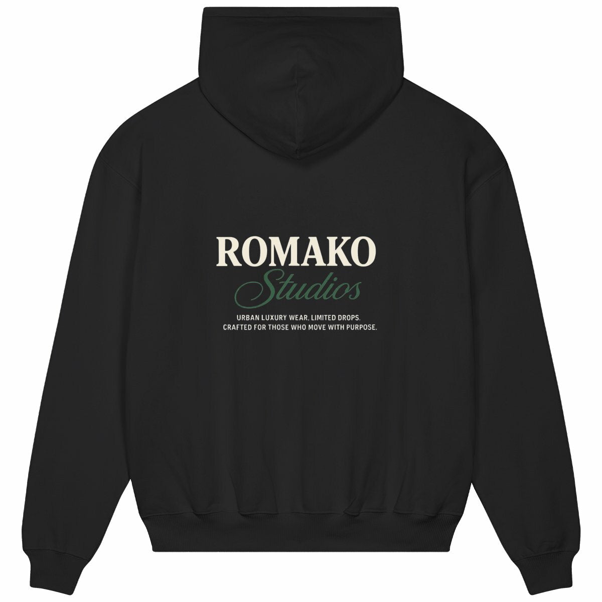 ROMAKO — Sudadera “Studios” - espalda_negro